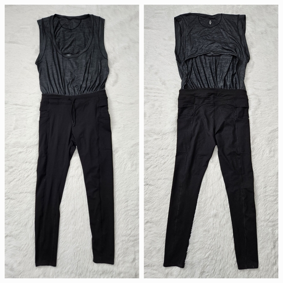 Free People Movement Tank Onesie Black and Grey - Picture 1 of 15